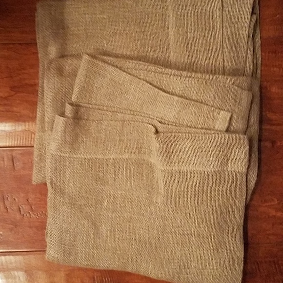 West Elm Burlap Valances Curtains NEW - Picture 1 of 2